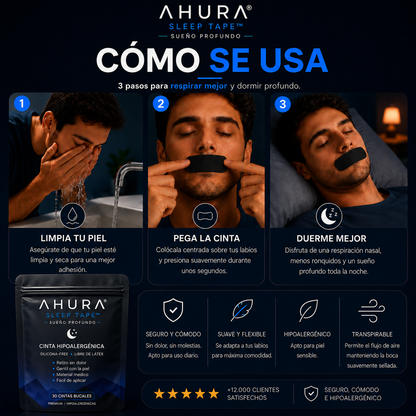Ahura Sleep Tape - Respira por la nariz