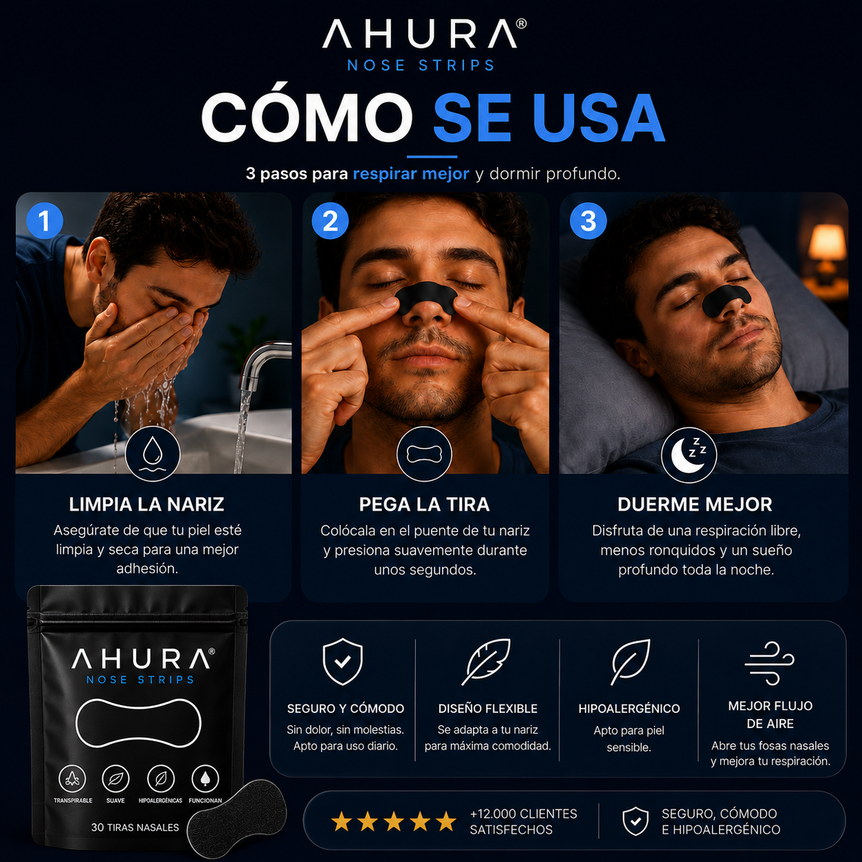 Ahura Nose Strips - Abre tus fosas nasales
