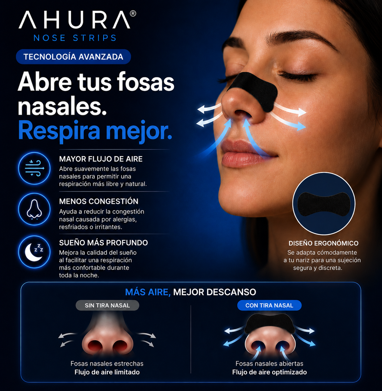 Ahura Nose Strips - Abre tus fosas nasales
