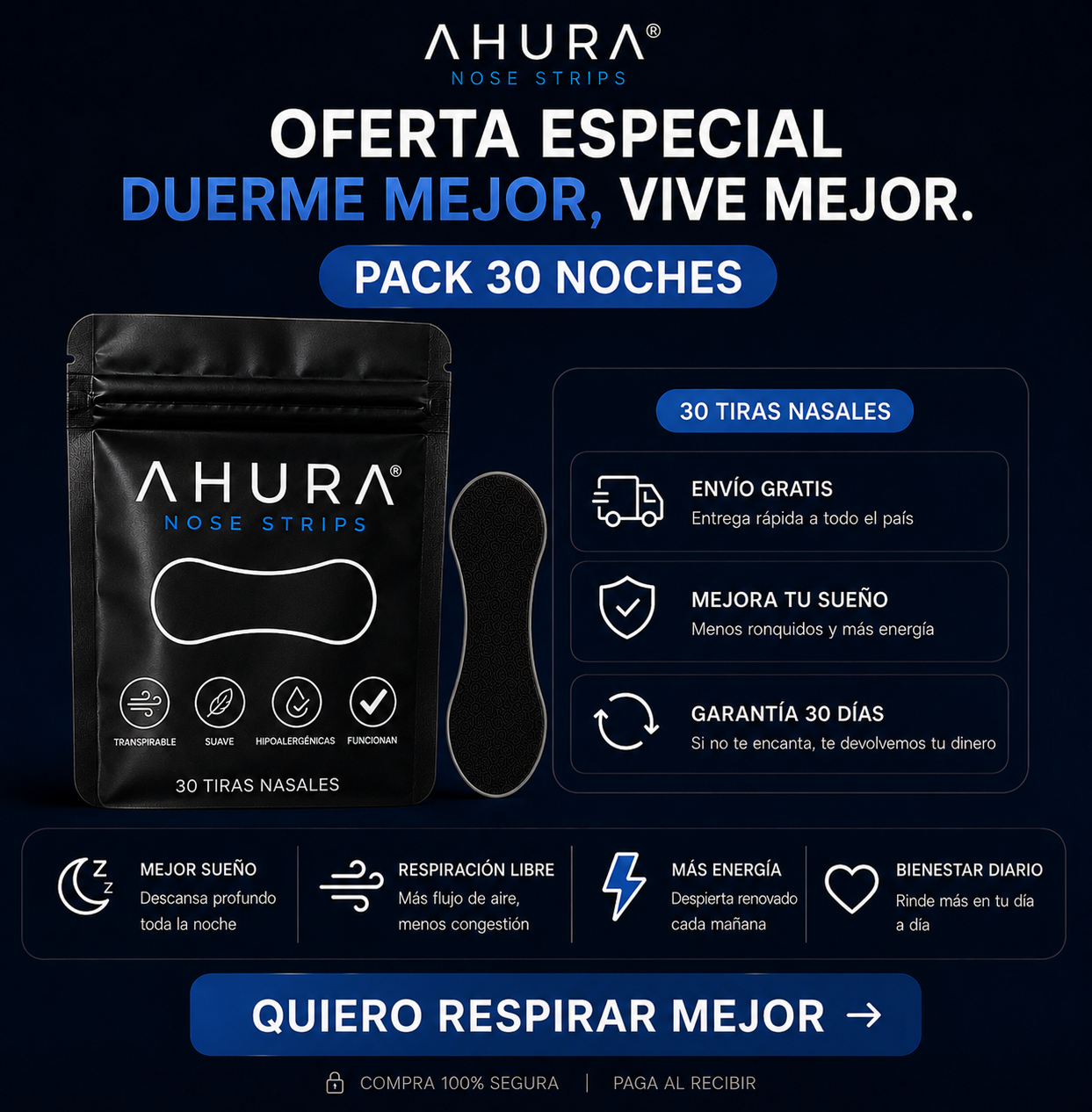 Ahura Nose Strips - Abre tus fosas nasales